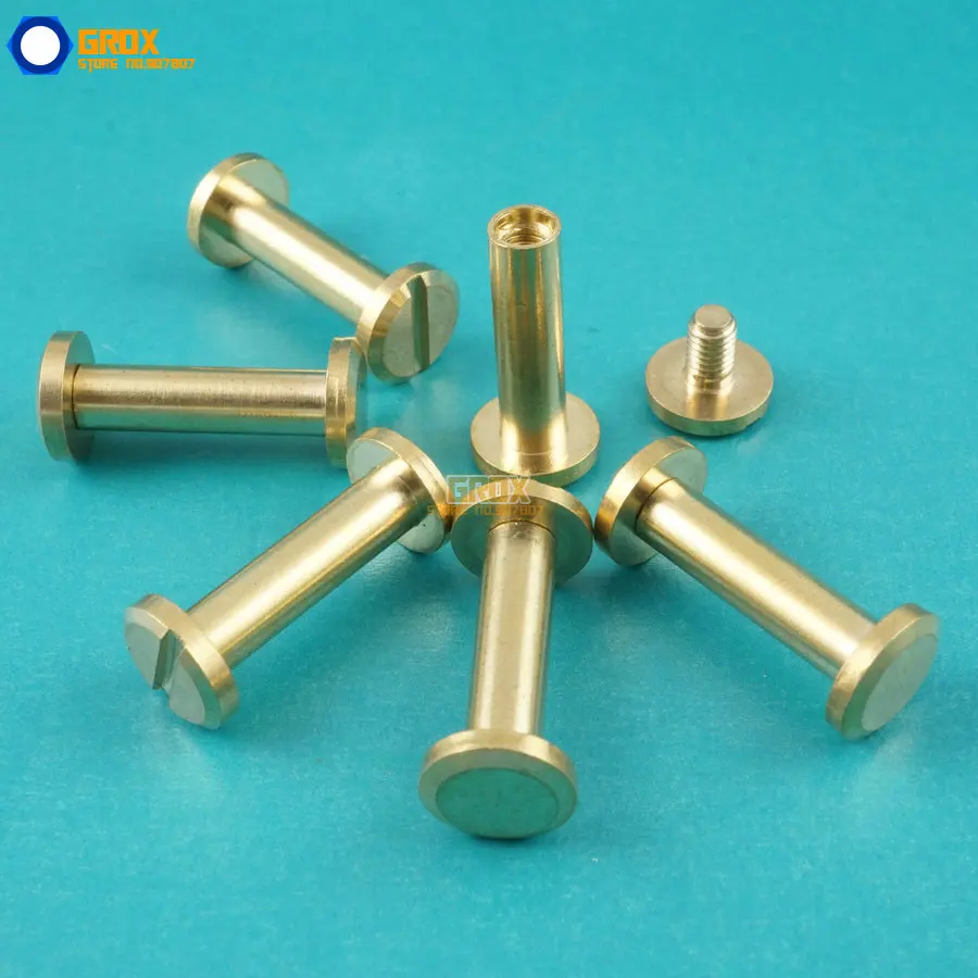 50 Set 8*15mm Solid Brass Rivet Chicago Screw for Leather Craft Belt Wallet / Flat
50 Set 8*15mm Solid Brass Rivet Chicago Screw for Leather Craft Belt Wallet / Flat