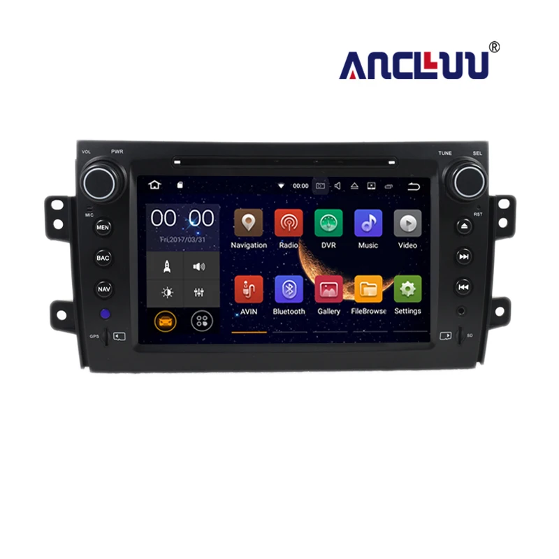 2 din автомобильный DVD радио плеер GPS навигация для Suzuki SX4 2007 2008 2009 2010 2011 2012 2013 Android 7 1 с