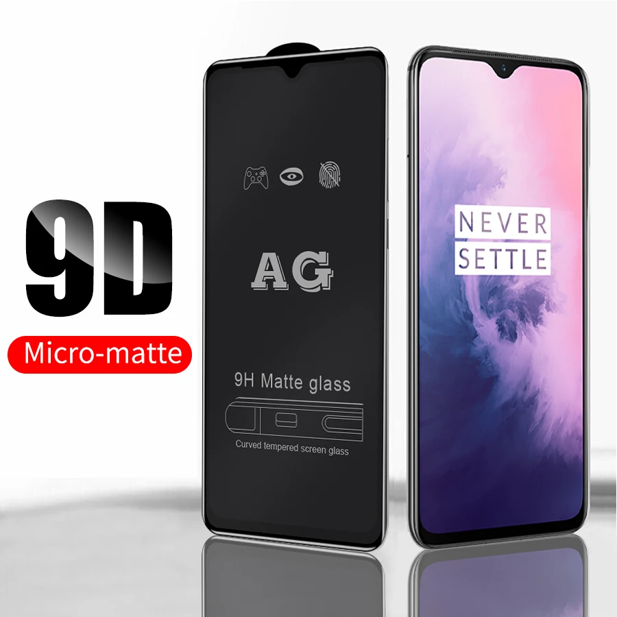 9D полное покрытие матовое закалённое стекло для Oneplus 7 6 6T 5 5T против отпечатков
