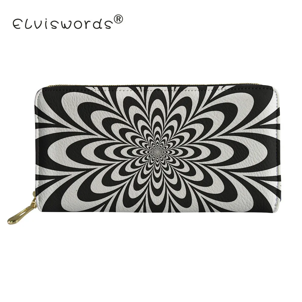 ELVISWORDS Women Long Wallets and Holder Black White Striped 3D Print Female Clutch PU Leather ID Card Holders with Zipper Gift
ELVISWORDS Women Long Wallets and Holder Black White Striped 3D Print Female Clutch PU Leather ID Card Holders with Zipper Gift