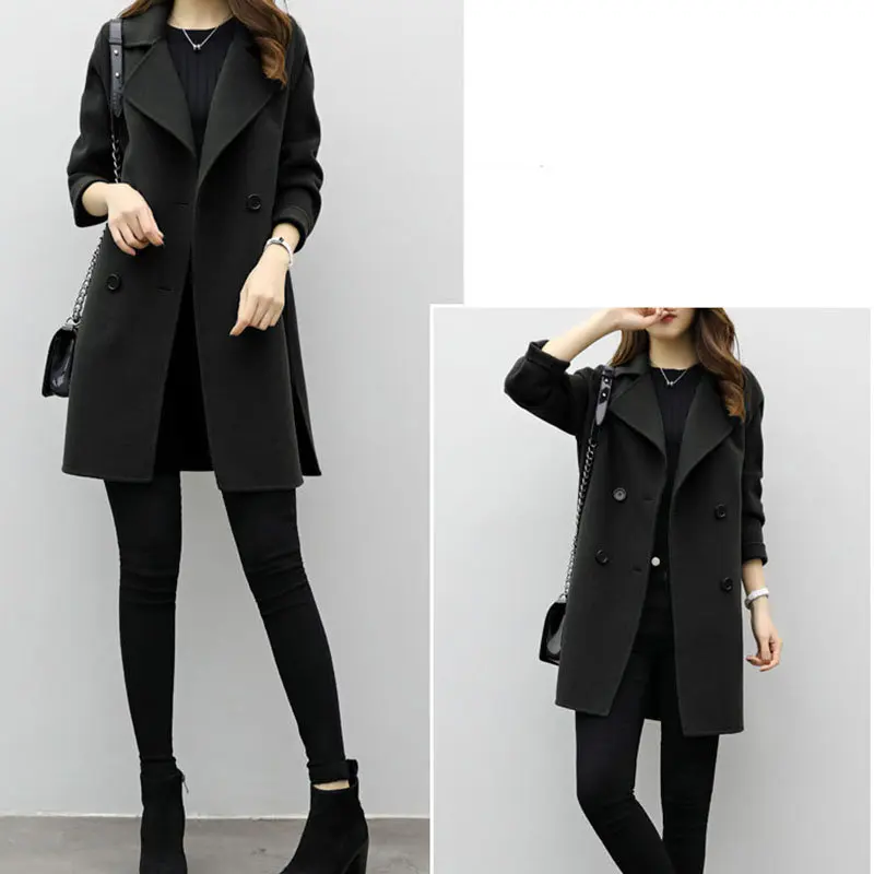 2018 Autumn Winter New Female Double Breasted Wool Overcoat Long Sleeve Turn-Down Collar Women Long Warm Woolen Jacket LQ224
2018 Autumn Winter New Female Double Breasted Wool Overcoat Long Sleeve Turn-Down Collar Women Long Warm Woolen Jacket LQ224