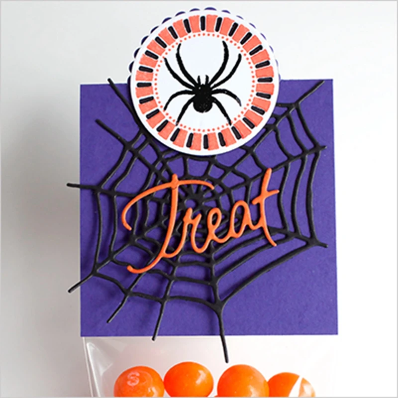 На Хэллоуин с надписью Trick Or Treat Eeek и рисунком BOO металлический Трафаретный