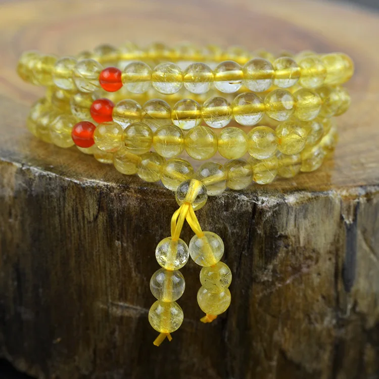 Natural Blonde Hair Crystal 108pcs beads Bracelet Fine Crystal Bracelets Jewelry For women Gift with certificate Drop Shipping
Natural Blonde Hair Crystal 108pcs beads Bracelet Fine Crystal Bracelets Jewelry For women Gift with certificate Drop Shipping