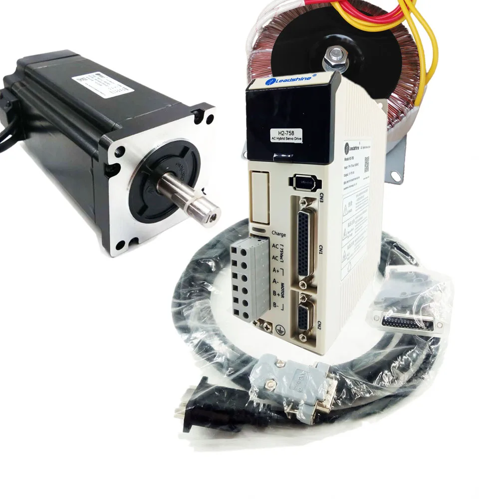 Leadshine Hybrid Servo Motor Driver Kit NEMA34 8.5Nm 6A Closed Loop Stepper Motor 70VAC + Transformer + 3M Encoder Cable
Leadshine Hybrid Servo Motor Driver Kit NEMA34 8.5Nm 6A Closed Loop Stepper Motor 70VAC + Transformer + 3M Encoder Cable