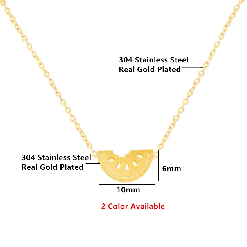 Wholesale 10pcs/lot Dainty Half A Watermelon Necklaces & Pendants Fashion Jewelry Stainless Steel Gold Chain Maxi Colar
Wholesale 10pcs/lot Dainty Half A Watermelon Necklaces & Pendants Fashion Jewelry Stainless Steel Gold Chain Maxi Colar