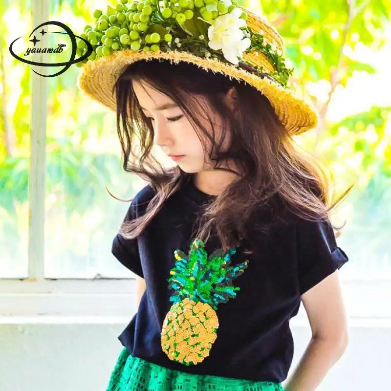Yauamdb Kids T Shirts Summer 5-16y Cotton Girls Short Sleeve Embroidery Pineapple O-Neck Fashion Children's Top Tees Clothes 34
Yauamdb Kids T Shirts Summer 5-16y Cotton Girls Short Sleeve Embroidery Pineapple O-Neck Fashion Children's Top Tees Clothes 34
