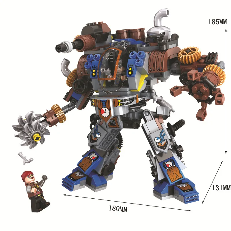 371 шт. паровые роботы Titan Compatibie с Legoings Строительные блоки Набор игрушек DIY