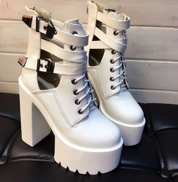 white black brown riding boots women ankle boots fashion cut-outs ladies shoes buckle lace-up boots 15 cm high heels boots
white black brown riding boots women ankle boots fashion cut-outs ladies shoes buckle lace-up boots 15 cm high heels boots