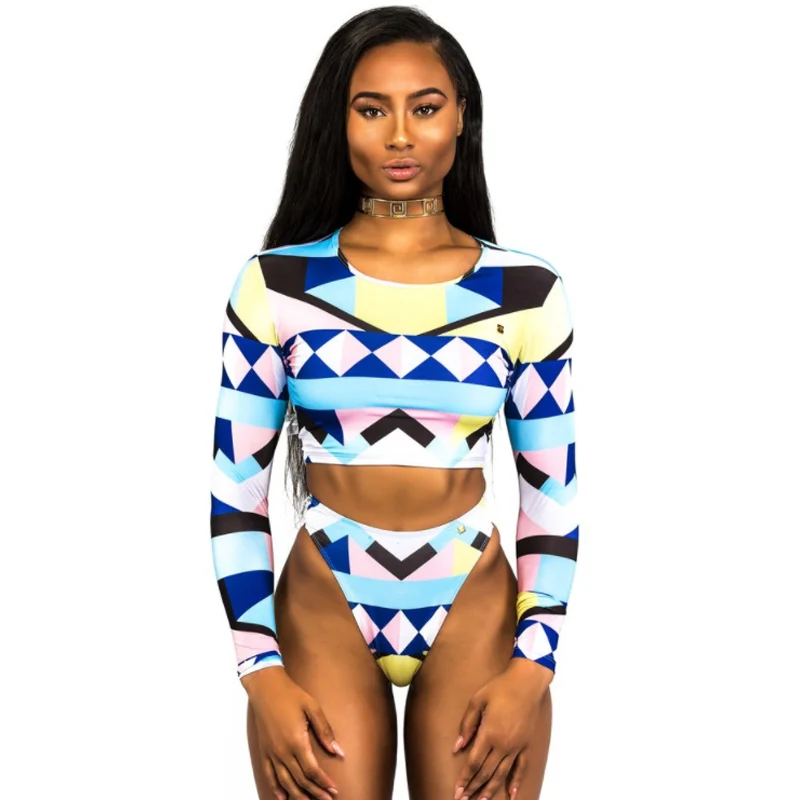 JWAINCKD Printed 2018 Two Piece Split Suits Long Sleeve Swimsuit Modest Swimwear Summer Bikini Women Surf Swiming Bathing Suit
JWAINCKD Printed 2018 Two Piece Split Suits Long Sleeve Swimsuit Modest Swimwear Summer Bikini Women Surf Swiming Bathing Suit