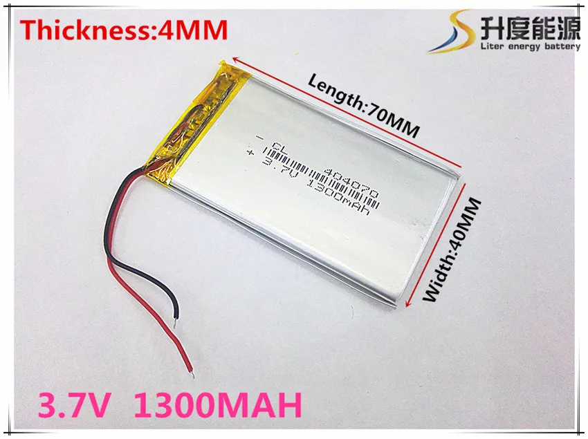 

Polymer battery 1300 mah 3.7V 404070 smart home MP3 speakers Li-ion battery for dvr,GPS,mp3,mp4,cell phone,speak