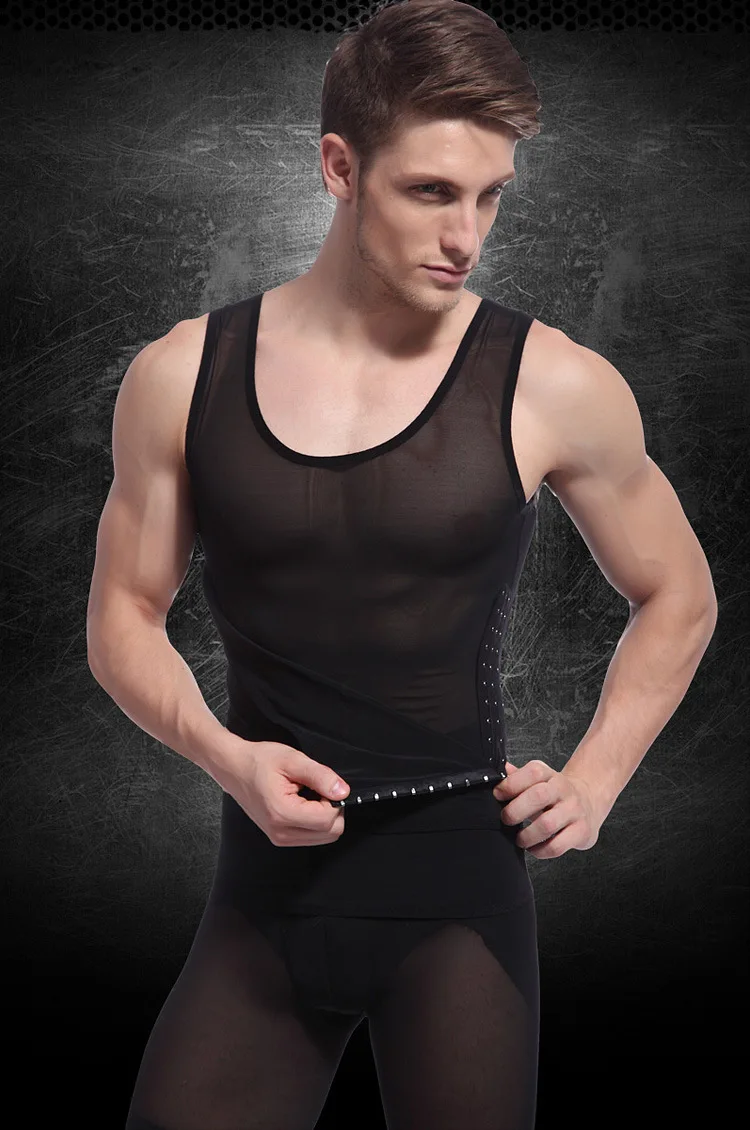 slim n lift Body Shaper Firm Shaping fat burning Slim Bodysuit Incredible Mens Lift Vest body building undershirt | Мужская одежда