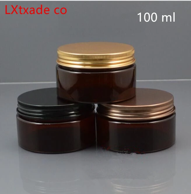 

100g/ml Palm Red Plastic Bottle jar Top Grade Originales Refillable Lucifugal Cosmetic Cream Pomade Empty Packaging Containers