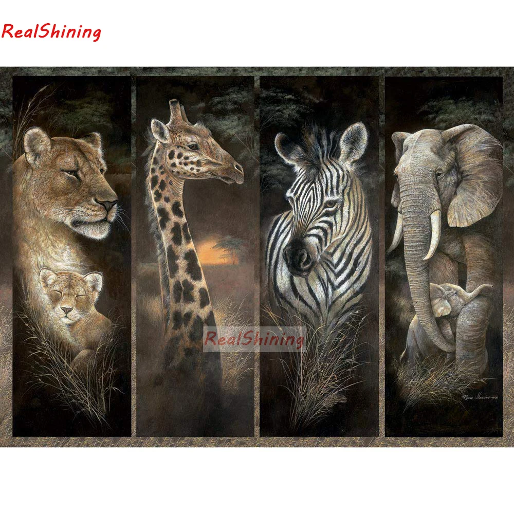 5D Diy Diamond Painting Cross Stitch 4pcs full Square/Round Diamond Embroidery Lion giraffe zebra elephant picture H2267
5D Diy Diamond Painting Cross Stitch 4pcs full Square/Round Diamond Embroidery Lion giraffe zebra elephant picture H2267