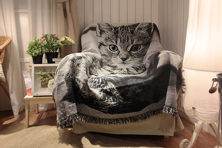 Cat Dog Peacock Bohemian Cotton Throw Blanket Sofa TV Thread Blanket decorative slipcover on Sofa/Bed/Plane Travel Plaids Carpet
Cat Dog Peacock Bohemian Cotton Throw Blanket Sofa TV Thread Blanket decorative slipcover on Sofa/Bed/Plane Travel Plaids Carpet