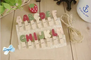 1 set 10pcs mini colorful alphabet clips , cute wooden clips for kids , food bag sealing clips
1 set 10pcs mini colorful alphabet clips , cute wooden clips for kids , food bag sealing clips