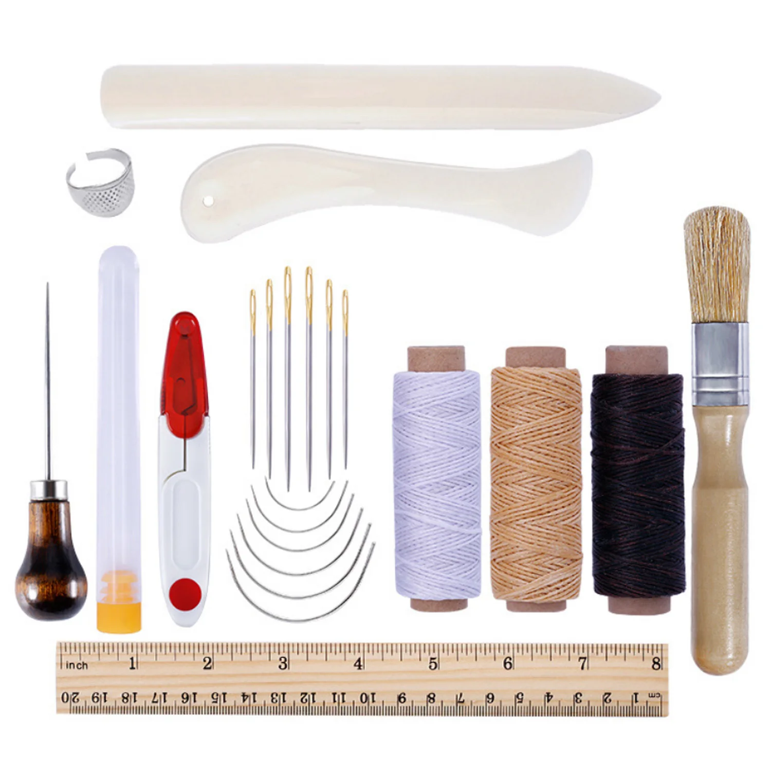 22pcs Bookbinding Leather Stitching Tools Set with Bone Folder Creaser Needles Awl Waxed Thread for DIY Handmade Craft Supplies
22pcs Bookbinding Leather Stitching Tools Set with Bone Folder Creaser Needles Awl Waxed Thread for DIY Handmade Craft Supplies