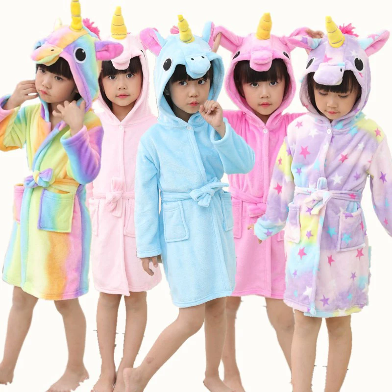 Boys Girls Fleece Pyjamas Animal Bathrobe Boy Girl Unicorn Cartoon Hooded Towel Beach Kids Sleepwear Children Clothes For 4-12Y
Boys Girls Fleece Pyjamas Animal Bathrobe Boy Girl Unicorn Cartoon Hooded Towel Beach Kids Sleepwear Children Clothes For 4-12Y