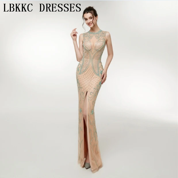 Robe De Soiree Longue Champagne Scoop Mermaid Evening Dresses Sleeveless Heavy Handly Sew Beads Illusion Abendkleider
Robe De Soiree Longue Champagne Scoop Mermaid Evening Dresses Sleeveless Heavy Handly Sew Beads Illusion Abendkleider