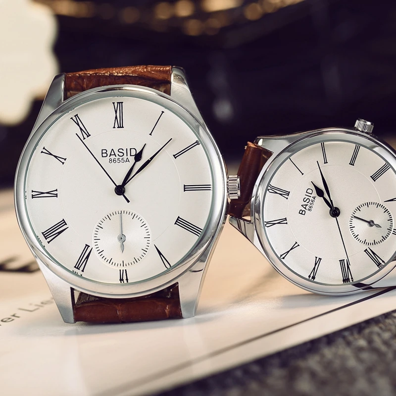 BASID Women Watches Leather Band Quartz Wristwatch Fashion Classical Casual Lover Watch Men Waterproof Christmas Gifts
BASID Women Watches Leather Band Quartz Wristwatch Fashion Classical Casual Lover Watch Men Waterproof Christmas Gifts
