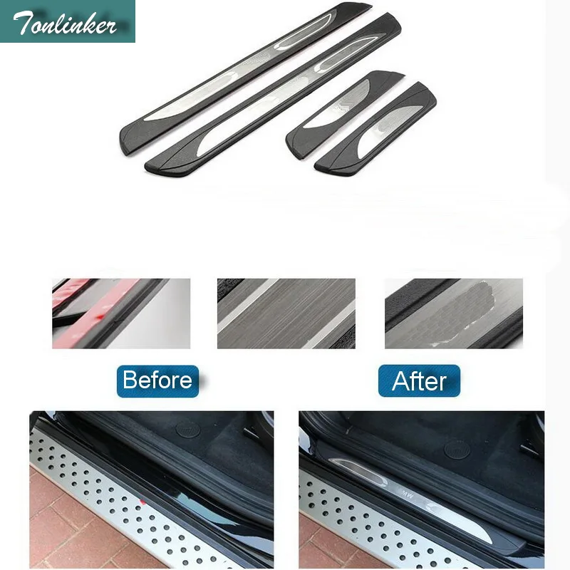 Tonlinker 4 PCS Car DIY Stainless Steel External Barriers Decorative Light Strip Cover Case Stickers for Bmw X5 X6 Accessories
Tonlinker 4 PCS Car DIY Stainless Steel External Barriers Decorative Light Strip Cover Case Stickers for Bmw X5 X6 Accessories