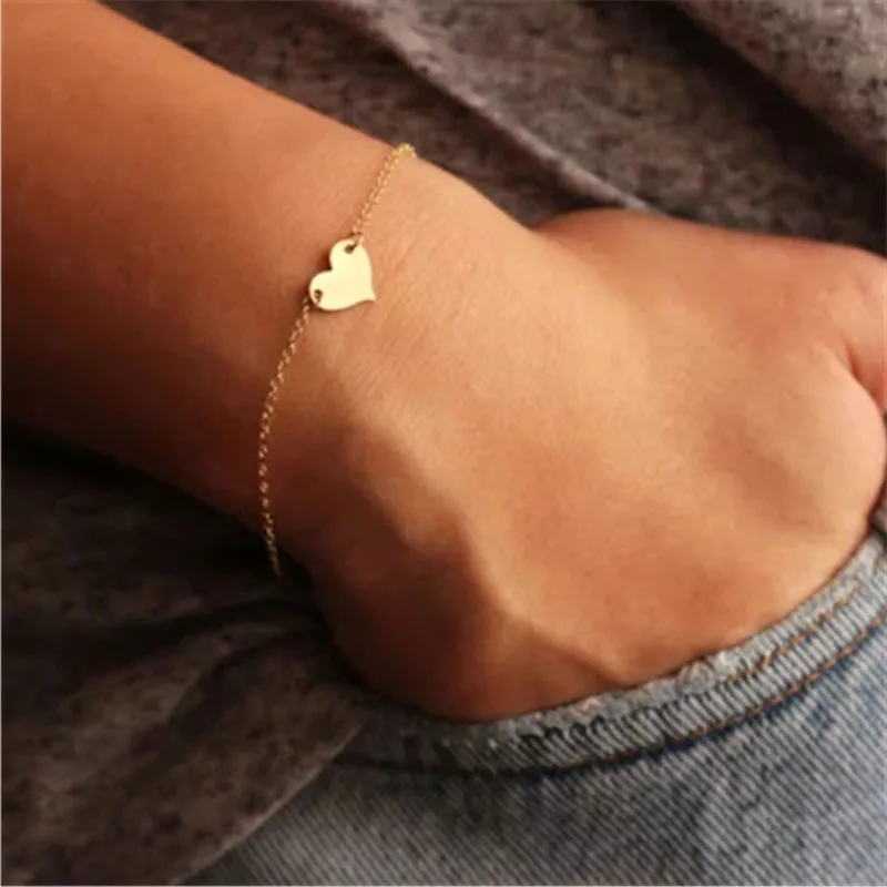 Gold Heart Shape Bracelet Handmade Jewelry Gold Filled Vintage Ed Tobilleras Pulsera Para Tobillo Boho Women Bangles
Gold Heart Shape Bracelet Handmade Jewelry Gold Filled Vintage Ed Tobilleras Pulsera Para Tobillo Boho Women Bangles
