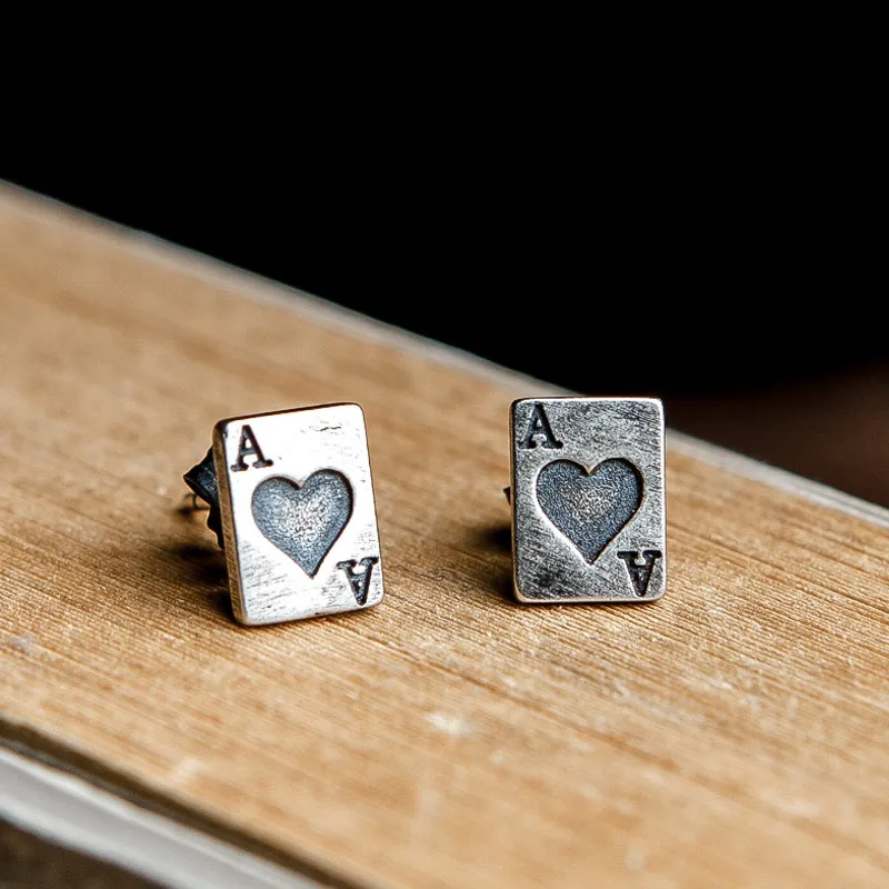 2019 new s925 sterling silver stud earrings for women's personality creative red heart playing cards earrings men's earrings
2019 new s925 sterling silver stud earrings for women's personality creative red heart playing cards earrings men's earrings