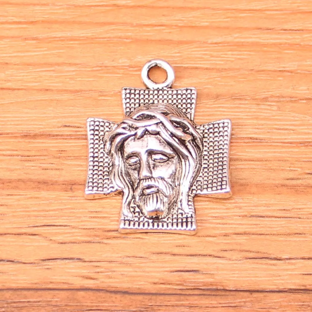 35 шт. Подвески jusus cross подвеска в античном стиле винтажное тибетское серебро
