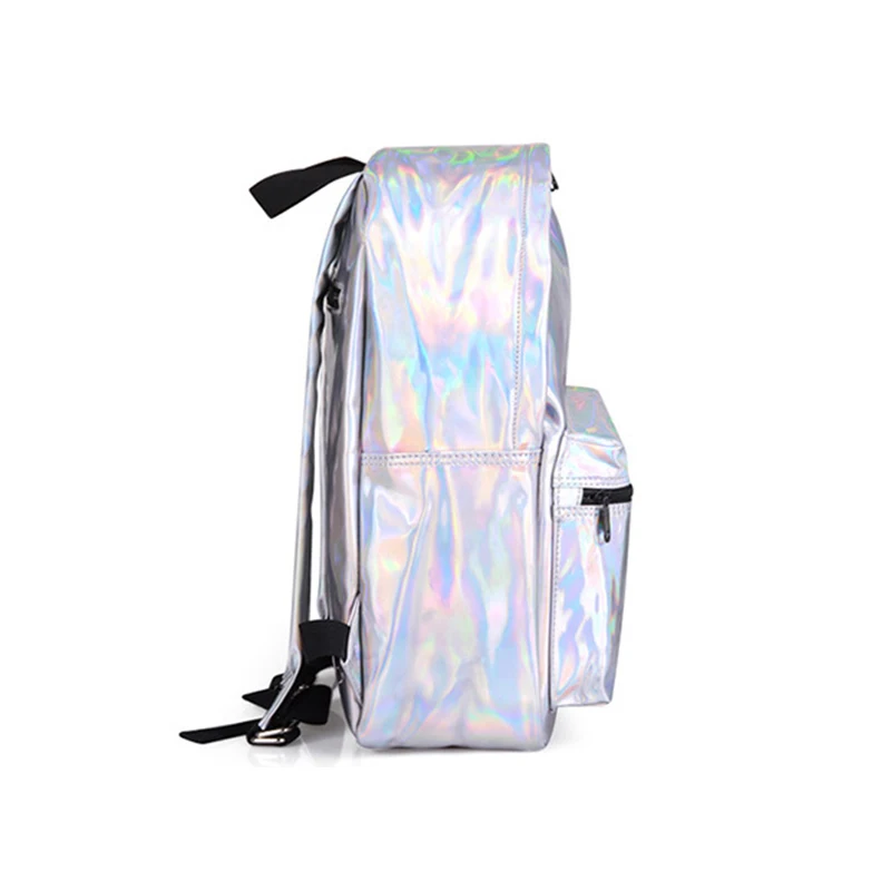 Женский рюкзак голографический серебристый из искусственной кожи | Багаж и сумки