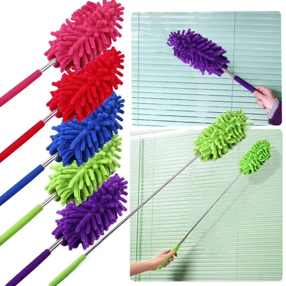 Dust shan 63 см Телескопический тряпка из микрофибры Выдвижная Очистка Дома