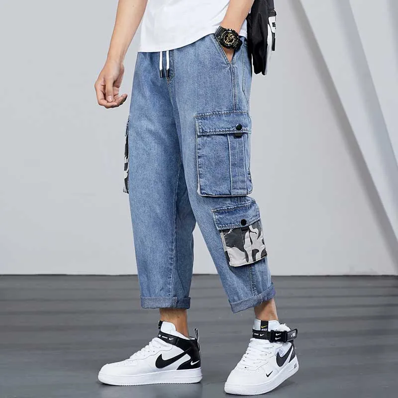 Loose Baggy Cargo Pants Denim Jeans for Men Camouflage Pocket Hip Hop Harem Pants Men Clothes Plus Size Elastic Waist
Loose Baggy Cargo Pants Denim Jeans for Men Camouflage Pocket Hip Hop Harem Pants Men Clothes Plus Size Elastic Waist