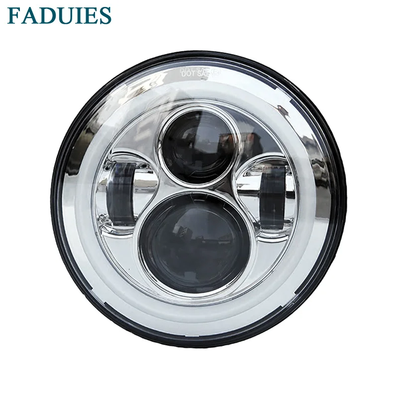FADUIES Chrome 40W 7 Inch Motorcycle Low Beam High beam Round LED Headlights with Angel Eye for Motorcycle 7" Led headlamp
FADUIES Chrome 40W 7 Inch Motorcycle Low Beam High beam Round LED Headlights with Angel Eye for Motorcycle 7" Led headlamp
