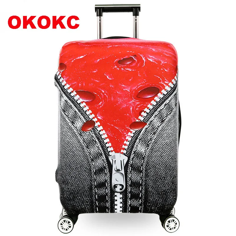 OKOKC защитные чехлы на молнии для багажа эластичные дорожные чемоданы колесиках