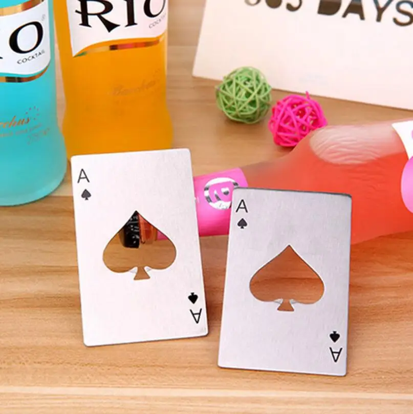 2018 Poker Card Spades A Beer Bottle Openers creative Stainless Steel Bottle Opener Bar kitchen Tools for beer bottle LX5026
2018 Poker Card Spades A Beer Bottle Openers creative Stainless Steel Bottle Opener Bar kitchen Tools for beer bottle LX5026