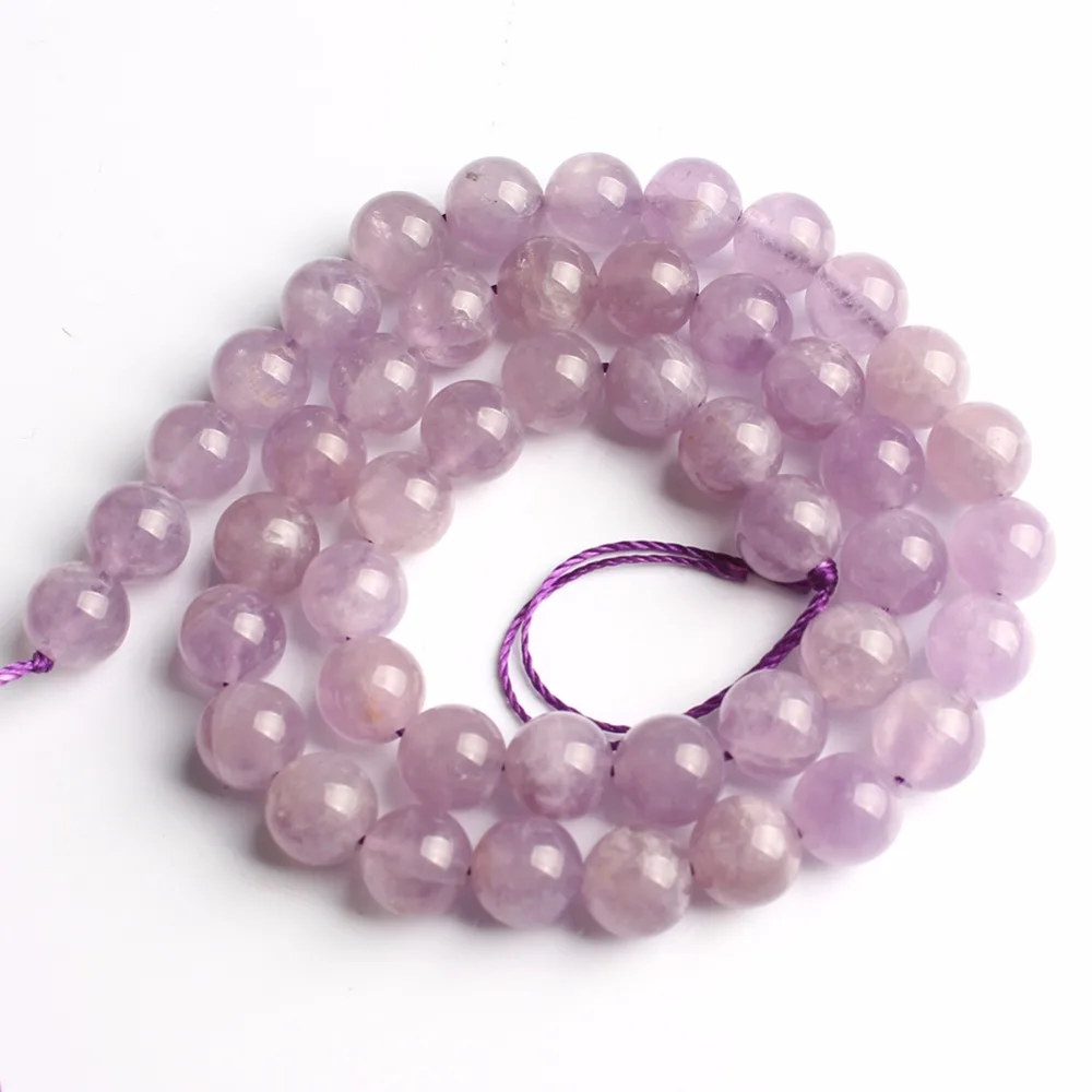 Natural lavender Purple Crystal Amethyst Beads Round Loose Stone Beads for Jewelry Making DIY Bracelet Necklace 4/6/8/10mm 15''
Natural lavender Purple Crystal Amethyst Beads Round Loose Stone Beads for Jewelry Making DIY Bracelet Necklace 4/6/8/10mm 15''