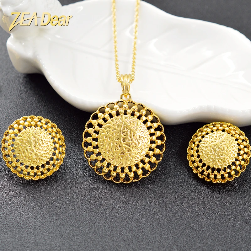 ZEA Dear Jewelry Classic Jewelry Sets For Women Earrings Necklace Pendant Round Flower Jewelry Set For Wedding Jewelry Findings
ZEA Dear Jewelry Classic Jewelry Sets For Women Earrings Necklace Pendant Round Flower Jewelry Set For Wedding Jewelry Findings