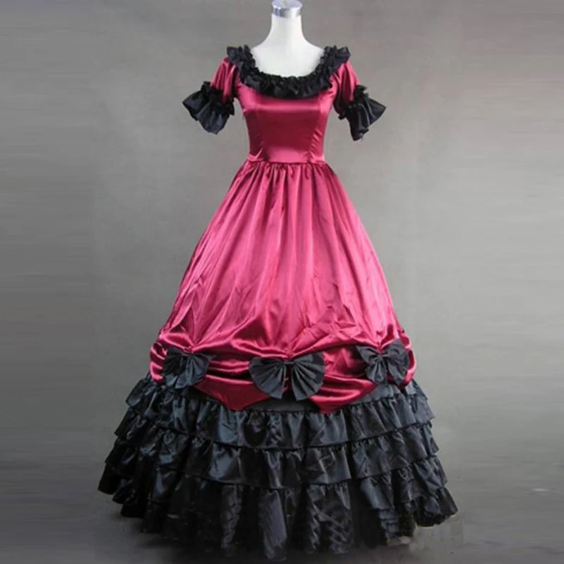 18th Century Gothic Victorian Lolita Dresses Summer Square Collar Short Sleeve black Bow Ball Gown For Girl Customized 3 Colors
18th Century Gothic Victorian Lolita Dresses Summer Square Collar Short Sleeve black Bow Ball Gown For Girl Customized 3 Colors