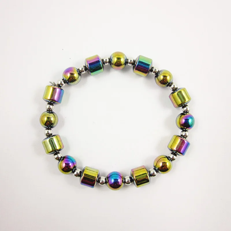 Hematite Beaded Rainbow color Round Beads Strand Bracelet for Women Birthday Gift HB1053-2
Hematite Beaded Rainbow color Round Beads Strand Bracelet for Women Birthday Gift HB1053-2