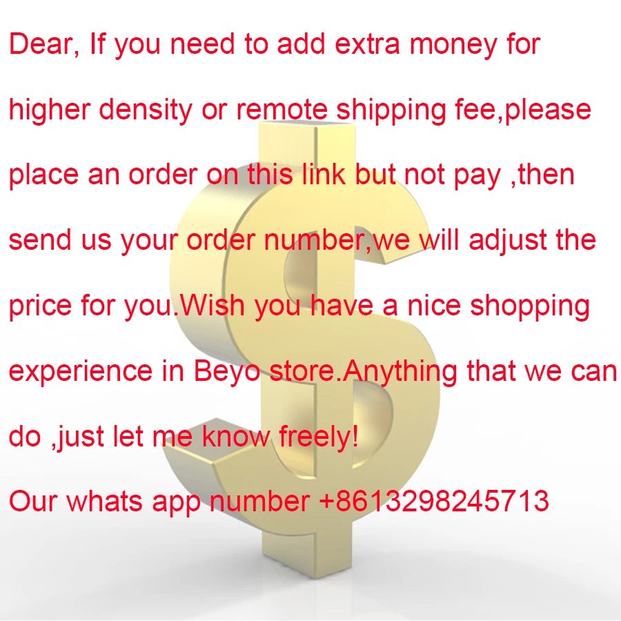 

New Arrival Extra Fee !If You Need Add Extra Balance Money ,Please Buy The Link, We Will Send To You Correct Products ,Thanks!