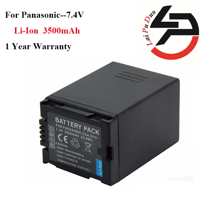 3500mAh 100% brand new Replacement Camera Battery For Panasonic CGA-DU31 VW-VBD310 VBD310 NV-GS100K NV-GS120K NV-GS17EF-S
3500mAh 100% brand new Replacement Camera Battery For Panasonic CGA-DU31 VW-VBD310 VBD310 NV-GS100K NV-GS120K NV-GS17EF-S