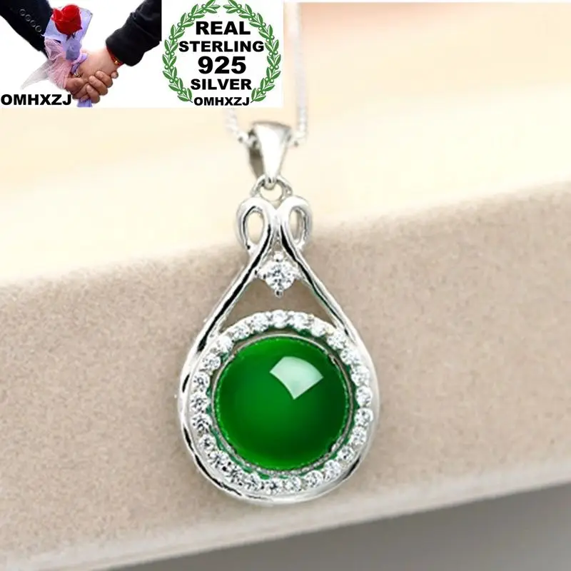 OMHXZJ Wholesale European Fashion Woman Girl Party Gift Round Chalcedony Zircon 925 Sterling Silver Necklace Pendant Charm CA46
OMHXZJ Wholesale European Fashion Woman Girl Party Gift Round Chalcedony Zircon 925 Sterling Silver Necklace Pendant Charm CA46