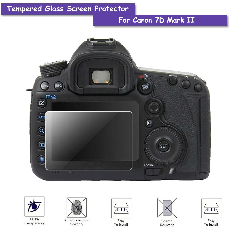 9H Tempered Glass LCD Screen Protector Shield Film For Canon 7D Mark II 7D2 7DII Accessories
9H Tempered Glass LCD Screen Protector Shield Film For Canon 7D Mark II 7D2 7DII Accessories