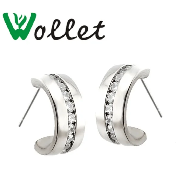 Wollet CZ Stone Titanium Earring Woman Elliptic Fashion Jewelry Earrings For Female
Wollet CZ Stone Titanium Earring Woman Elliptic Fashion Jewelry Earrings For Female