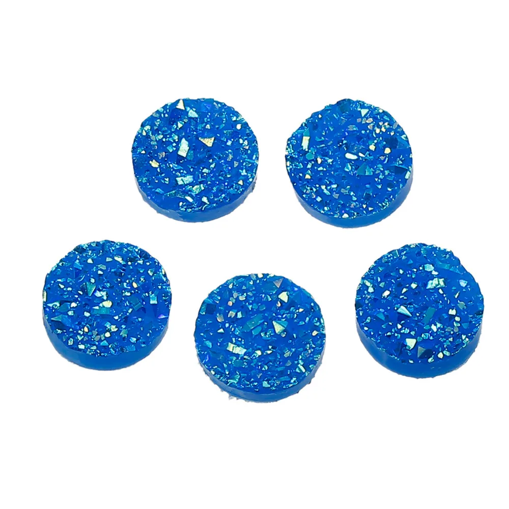DoreenBeads 50 шт круглое смоляное Drusy купольное уплотнение кабошон неправильной