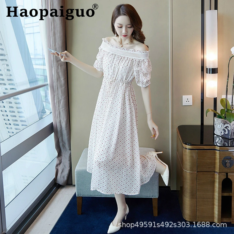 Slash Neck White Evening Party Dress Women Short Sleeve Casual Elegant Dress Women Big Swing Corset Polka Dot Dress Plus Size
Slash Neck White Evening Party Dress Women Short Sleeve Casual Elegant Dress Women Big Swing Corset Polka Dot Dress Plus Size