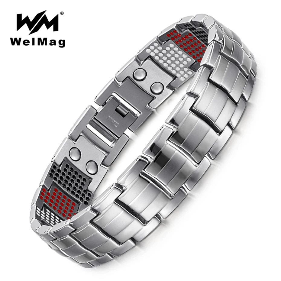 WelMag Men's Trendy Magnetic Bracelets Bangles for Health Charm multi elements Germanium Titanium Bracelet Dropship 2019
WelMag Men's Trendy Magnetic Bracelets Bangles for Health Charm multi elements Germanium Titanium Bracelet Dropship 2019