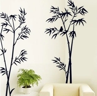 Качество черное дерево наклейки на стену декоративные растения виниловые дома