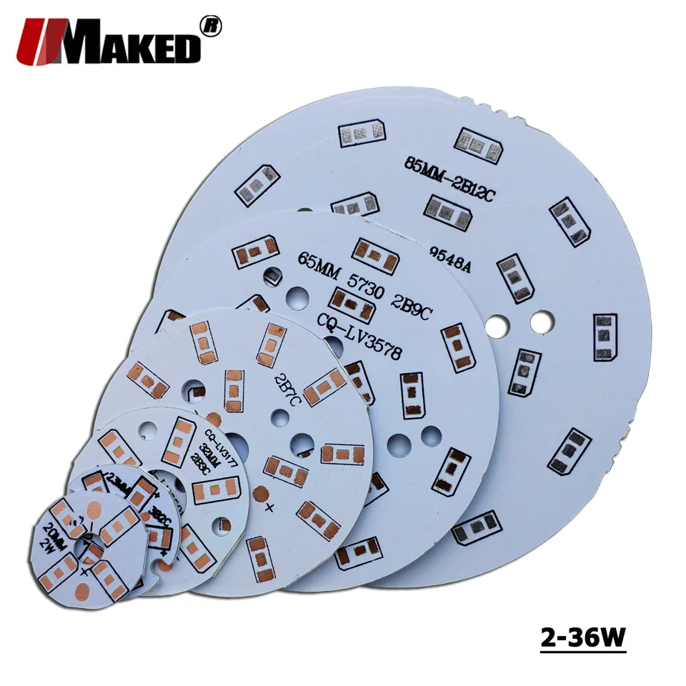 2-36W LED PCB Without SMD570 Installed Aluminun Lamp Plate 3W 5W 7W 9W 12W 15W 18W 24 30W Light Panel for LED blub Downlight DIY
2-36W LED PCB Without SMD570 Installed Aluminun Lamp Plate 3W 5W 7W 9W 12W 15W 18W 24 30W Light Panel for LED blub Downlight DIY