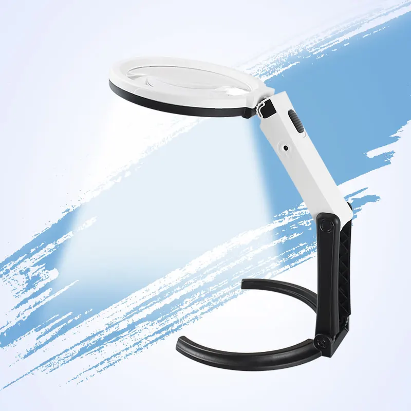 AOMEKIE Foldable Magnifier with LED Illumination Handheld/Standing Style Magnifying Glass Plug/Batteries Power for Reading
AOMEKIE Foldable Magnifier with LED Illumination Handheld/Standing Style Magnifying Glass Plug/Batteries Power for Reading