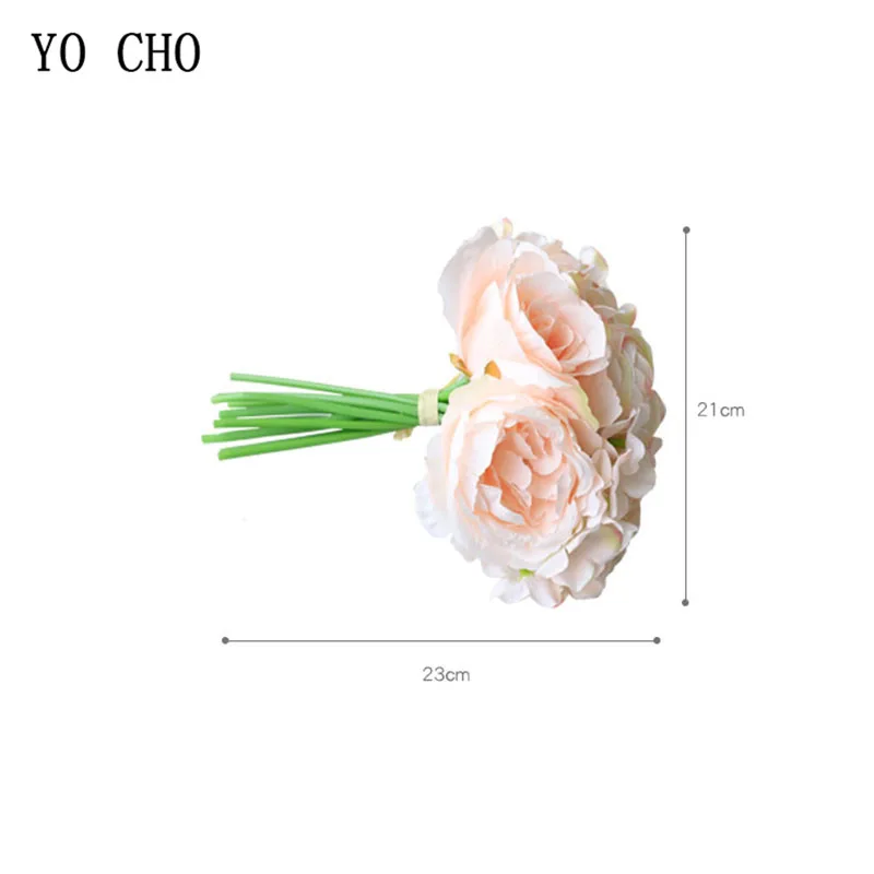 YO CHO Wedding Bouquet Silk Pink Roses Hydrangea Peony Flower Artificial Wedding Bouquet for Bridesmaid Bridal Marriage Supplies
YO CHO Wedding Bouquet Silk Pink Roses Hydrangea Peony Flower Artificial Wedding Bouquet for Bridesmaid Bridal Marriage Supplies