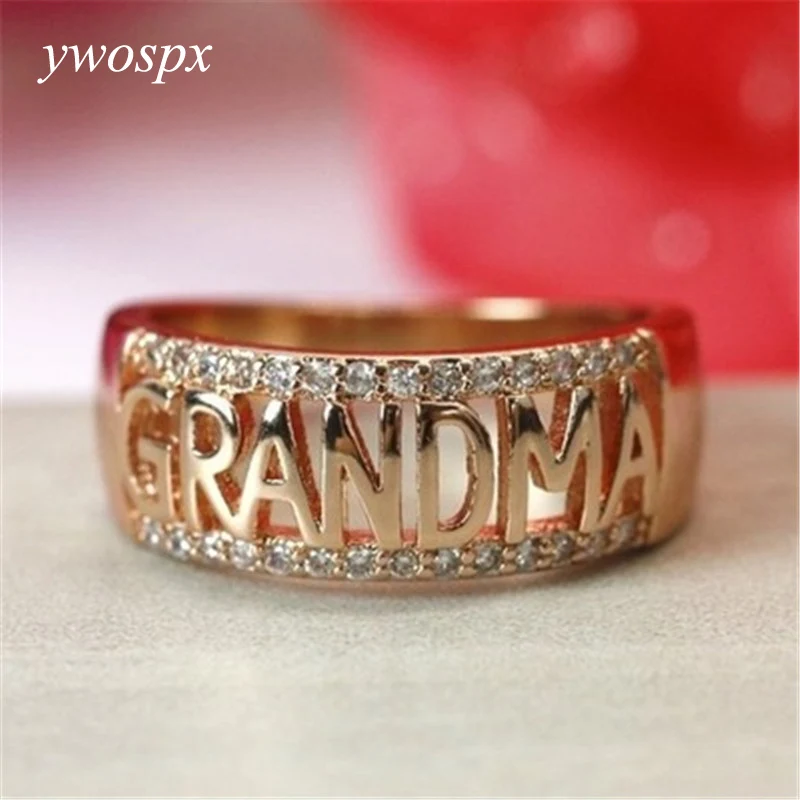 YWOSPX New Design Rose Gold Silver Color Letter GRANDMA Rings for Women Jewelry Ring Mothers Grandma Christmas Gifts Anillos Y40
YWOSPX New Design Rose Gold Silver Color Letter GRANDMA Rings for Women Jewelry Ring Mothers Grandma Christmas Gifts Anillos Y40